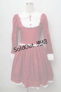 画像1: ALICE and the PIRATES / 赤ずきんケープ付ワンピース  エンジ S-25-09-06-043-PA-OP-AS-ZS
