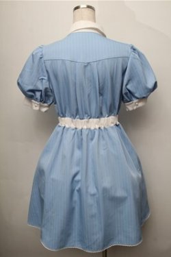 画像2: axes femme POETIQUE / リボン刺繍ネクタイ付きワンピース  サックス S-25-09-06-046-AX-OP-AS-ZS