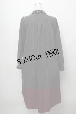 画像2: axes femme / 巻きバラ付フリルワンピース  黒 S-25-09-06-048-AX-OP-AS-ZS