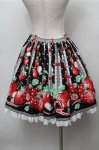 画像2: Angelic Pretty / 摘みたていちごエプロン風スカート  黒 S-25-09-06-051-AP-SK-AS-ZT224 (2)