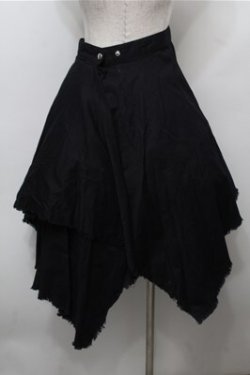画像2: SEXY DYNAMITE LONDON / カットオフラップスカート F ブラック S-25-09-06-052-PU-SK-OW-ZS