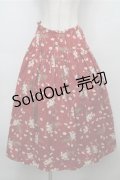 PINK HOUSE / マーガレットプリントスカート  赤 S-25-09-06-057-LO-SK-HR-ZS