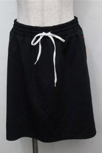 Candy Stripper / チェリーテープスカート  黒 S-25-09-06-058-PU-SK-AS-ZT366