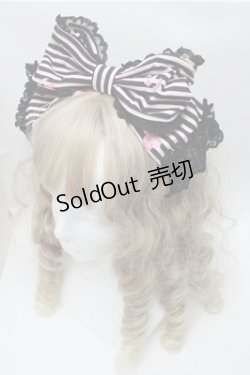画像1: Angelic Pretty / ティアラローズカチューシャ  黒ｘピンク S-25-09-06-010-AP-AC-HR-ZS
