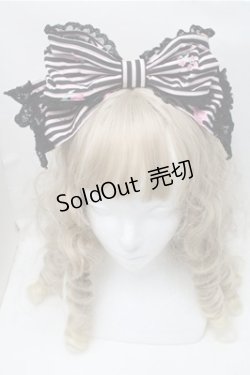 画像2: Angelic Pretty / ティアラローズカチューシャ  黒ｘピンク S-25-09-06-010-AP-AC-HR-ZS