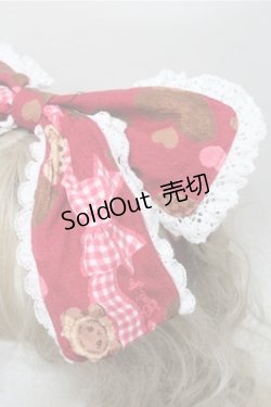画像3: BABY,THE STARS SHINE BRIGHT / くみゃちゃんの Love Love Valentine柄カチューシャ  エンジ S-25-09-06-012-BA-AC-HR-ZS