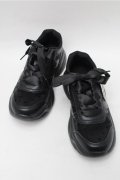 m petit by misako / AMハートガラチュールスニーカー  黒 S-25-09-06-015-LO-SH-HR-ZS
