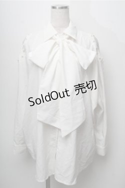 画像1: MA*RS / 肩開きパール長袖ブラウス  白 S-25-09-06-022-EL-BL-HR-ZS