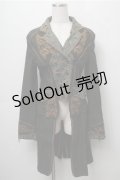 OZZ ANGELO / ジャガード切替ロングジャケット  カーキ S-25-09-06-027-OO-JA-HR-ZS