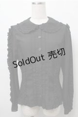 metamorphose / フリルカラーブラウス  黒 S-25-09-06-028-ME-BL-HR-ZS