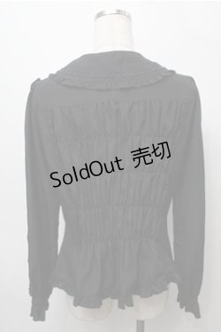 画像2: metamorphose / フリルカラーブラウス  黒 S-25-09-06-028-ME-BL-HR-ZS