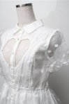 画像3: 【SALE】LIZ LISA / ドットチュールハートデザインワンピース  白 S-25-09-06-031-LO-OP-HR-ZT069 (3)