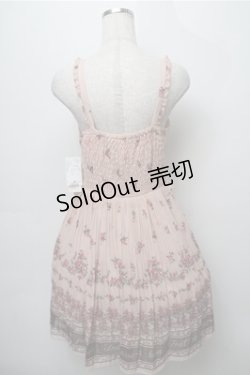 画像2: axes femme / ローズメッセージパネル柄ワンピース  ピンク S-25-09-06-033-AX-OP-AS-ZS