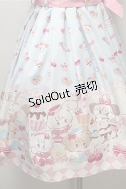 画像3: axes femme kawaii / mikko illustration × axes femme KAWAII ダイナーカフェワンピース  サックス S-25-09-07-038-AX-OP-AS-ZS
