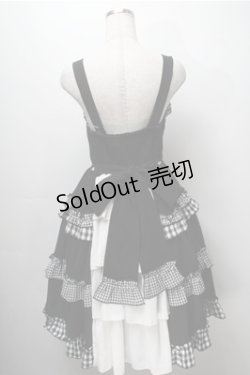 画像2: axes femme kawaii / カントリーチェックジャンスカ  黒ｘ白 S-25-09-07-041-AX-OP-AS-ZS