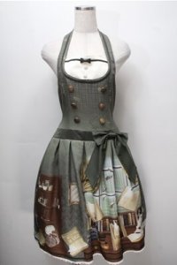 ALICE and the PIRATES / Dear Sir,~ベイカー街の不思議なミステリー~ジャンパースカートI型  グリーン S-25-09-07-045-PA-OP-HR-ZS