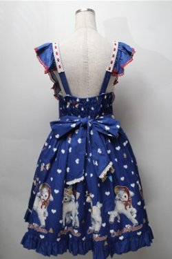 画像2: Angel’s Heart（海外ロリータブランド） / Little Sheep Baa Polka Dot ジャンパースカート  青 S-25-09-07-051-LO-OP-HR-ZS