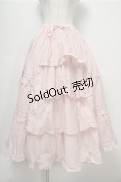 画像1: Chalmiere / クラシックコットンスカート  ピンク S-25-09-07-056-AX-SK-AS-ZS