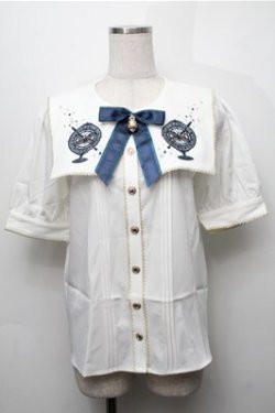画像1: Amavel / Starry Celestialブラウス  グリーンｘ白 S-25-09-07-006-CA-AC-HR-ZS