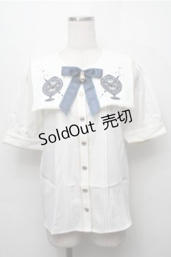 画像1: Amavel / Starry Celestialブラウス  グリーンｘ白 S-25-09-07-006-CA-AC-HR-ZS