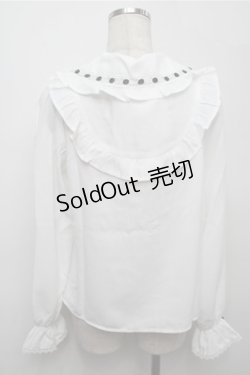 画像2: axes femme kawaii / 梯子レース丸襟ブラウス  白 S-25-09-07-012-AX-BL-AS-ZS