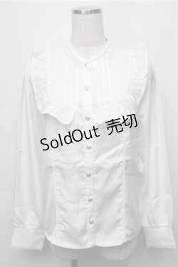 画像1: axes femme kawaii / ヴィンテージサテンブラウス  白 S-25-09-07-014-AX-BL-AS-ZS