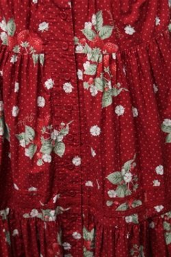 画像4: PINK HOUSE / いちご柄ティアードワンピース  赤 S-25-09-07-030-LO-OP-AS-ZS
