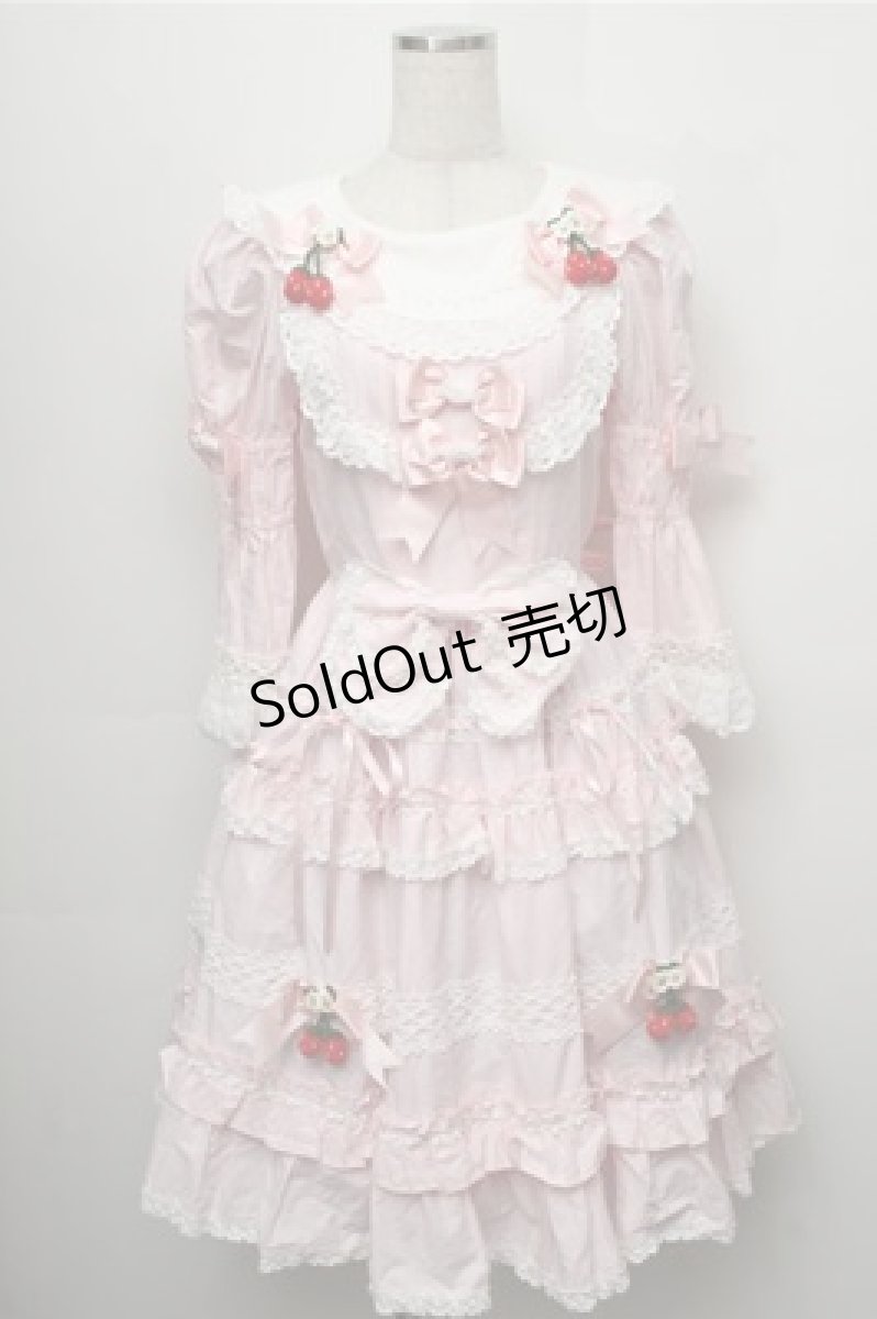 画像1: BABY,THE STARS SHINE BRIGHT / ゆらゆらいちごのStrawberry Gardenワンピース  ピンク S-25-09-07-034-BA-OP-AS-ZS (1)