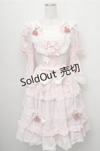 BABY,THE STARS SHINE BRIGHT / ゆらゆらいちごのStrawberry Gardenワンピース  ピンク S-25-09-07-034-BA-OP-AS-ZS