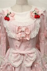画像3: BABY,THE STARS SHINE BRIGHT / ゆらゆらいちごのStrawberry Gardenワンピース  ピンク S-25-09-07-034-BA-OP-AS-ZS (3)