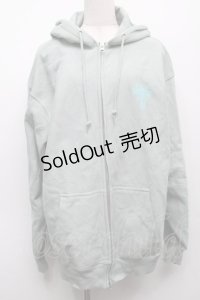 KRY CLOTHING / 「GANMEN」フーディー  スモークグリーン S-25-09-10-041-EL-TO-HR-ZS