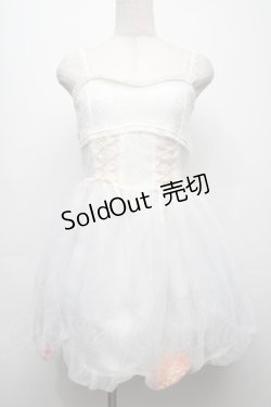 画像1: Swankiss / オーガンジー重ねキャミワンピース  白 S-25-09-10-044-CA-OP-HR-ZS