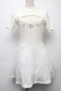 MA*RS / デコルテ開きビジューニットワンピース  キナリ S-25-09-10-045-EL-OP-HR-ZS