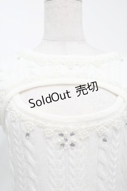 画像3: MA*RS / デコルテ開きビジューニットワンピース  キナリ S-25-09-10-045-EL-OP-HR-ZS