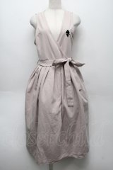 NieR Clothing / ノースリーブワンピース  ベージュ S-25-09-10-048-PU-TO-HR-ZS