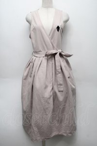 NieR Clothing / ノースリーブワンピース  ベージュ S-25-09-10-048-PU-TO-HR-ZS