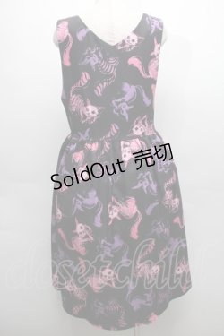 画像2: Drug Honey / スケルトンチェシャワンピース  黒 S-25-09-10-051-PU-OP-AS-ZS