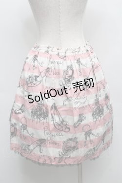 画像2: Shirley Temple / ボーダーptスカート  ピンク S-25-09-10-054-ET-SK-ET-ZS