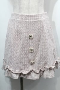 Princess Melody / ビジューｘツイードスカート  ピンク S-25-09-10-055-EL-SK-HR-ZS