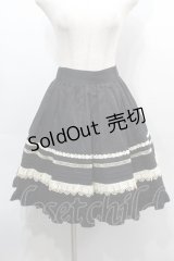 Cornet / ローズレーススカート  黒ｘキナリ S-25-09-10-058-LO-SK-AS-ZS