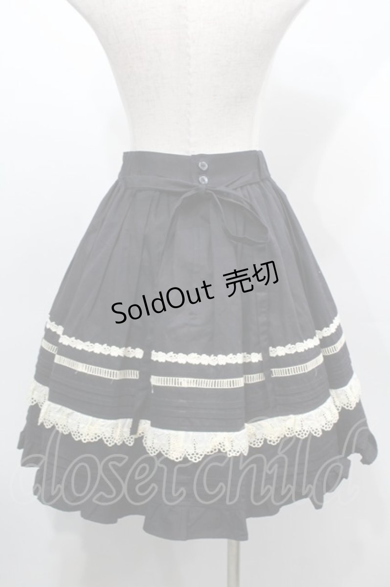 画像2: Cornet / ローズレーススカート  黒ｘキナリ S-25-09-10-058-LO-SK-AS-ZS (2)