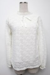 LOLITA / 総レーストップス  白 S-25-09-10-012-LO-TO-HR-ZT067