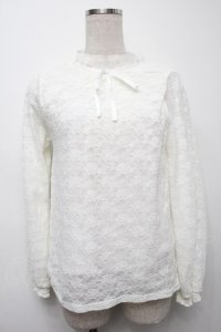 LOLITA / 総レーストップス  白 S-25-09-10-012-LO-TO-HR-ZT067