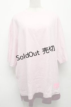 画像1: MILKBOY / ロゴTシャツ  ピンク S-25-09-10-016-MB-TO-HR-ZT1001G