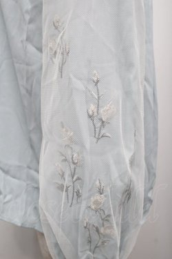 画像3: axes femme / 花刺繍ｘチュールブラウス  グリーン S-25-09-10-017-AX-BL-AS-ZS