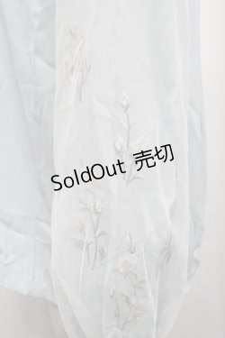 画像3: axes femme / 花刺繍xチュールブラウス  グリーン S-25-09-10-017-AX-BL-AS-ZS