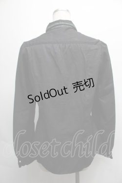 画像2: axes femme / 襟取り外しフリルブラウス  黒 S-25-09-10-021-AX-BL-AS-ZS