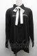 画像1: NieR Clothing / ボウタイ付シフォンブラウス  黒ｘ白 S-25-09-10-022-PU-BL-HR-ZS (1)