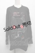 NieR Clothing / プリントロンT  黒 S-25-09-10-023-PU-TO-HR-ZS