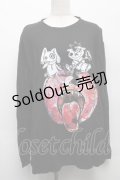 NieR Clothing / プリントロンT  黒 S-25-09-10-027-PU-TO-HR-ZI